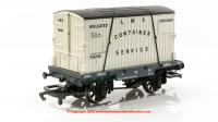 R60107 Hornby Conflat A number 4853 with LMS Container Service container number FM209 - Era 3
